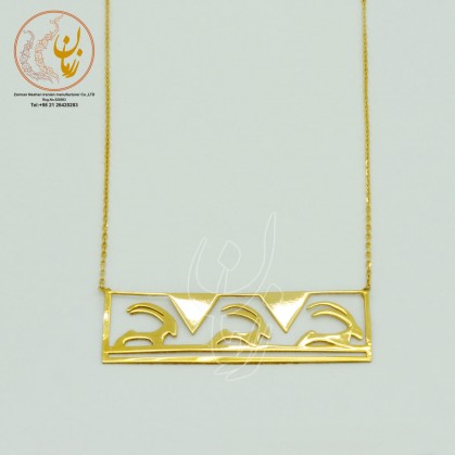 گردنبند طلا - طرح نقوش سفال ایران باستان-ZMM0834